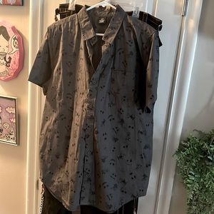 Mens Nightmare before Christmas Button Down Shirt